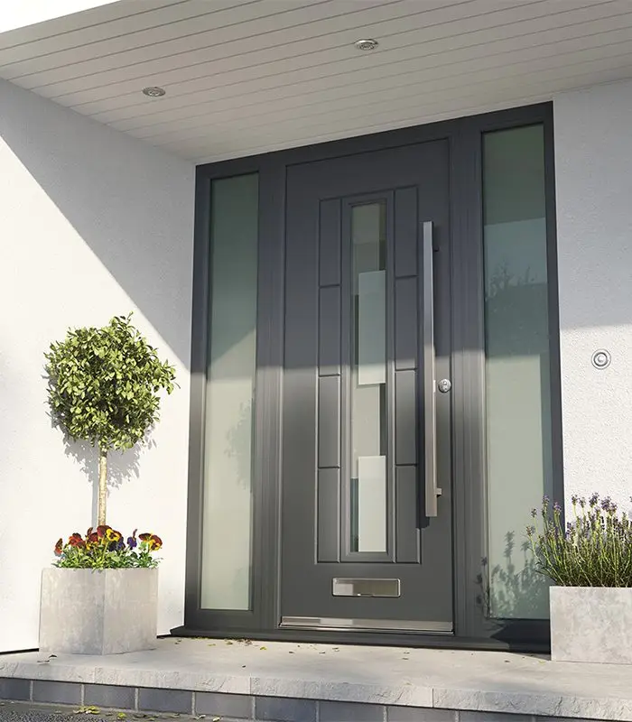 Exterior front door supplied by Caledonian Windows