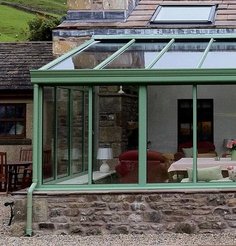 Glass roof conservatory